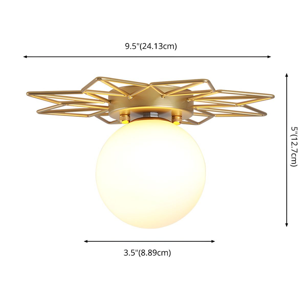 Ceiling Light Glass Flush Mount in Nordic Style | Auralis
