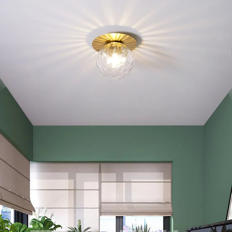 Ceiling Light Glass Globe Surface Mounted Modern Interior | Glavon