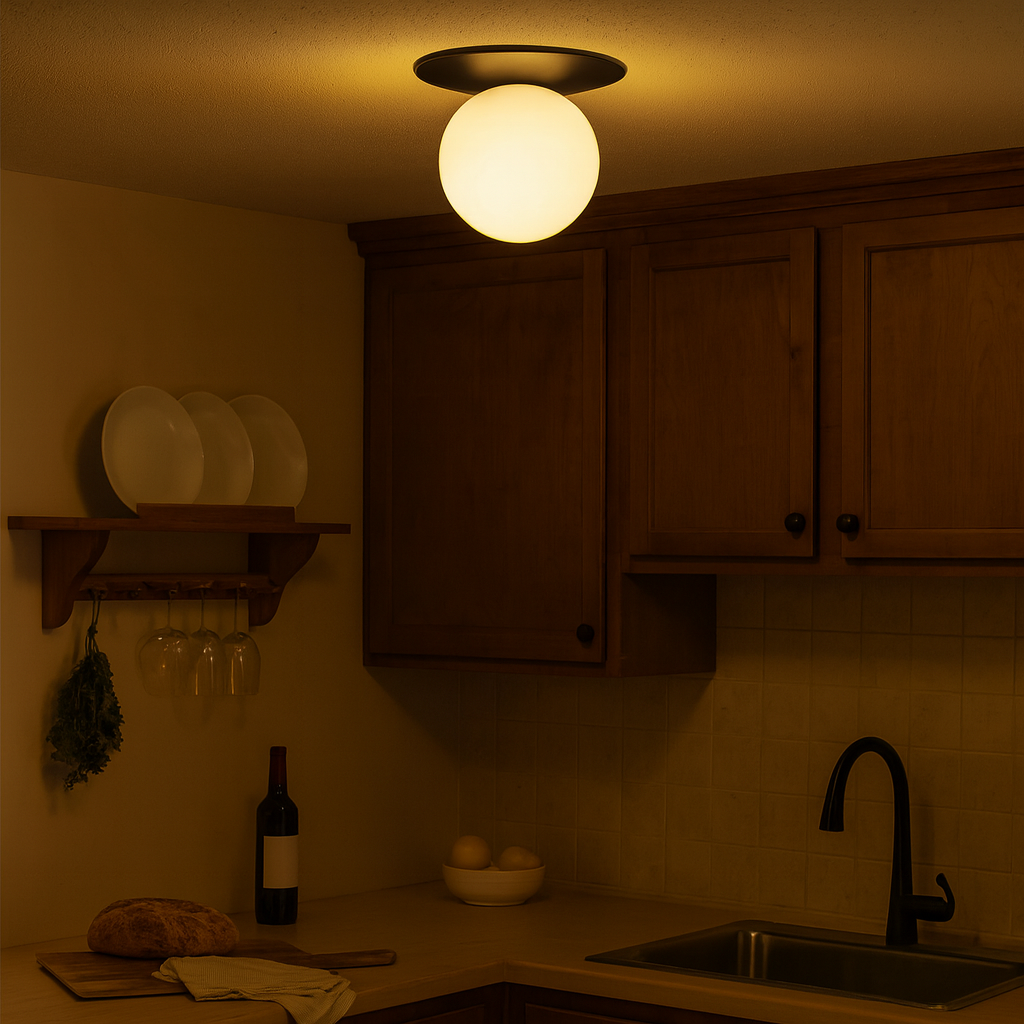 Ceiling Light Glass Sphere Modern LED Design | Porvella
