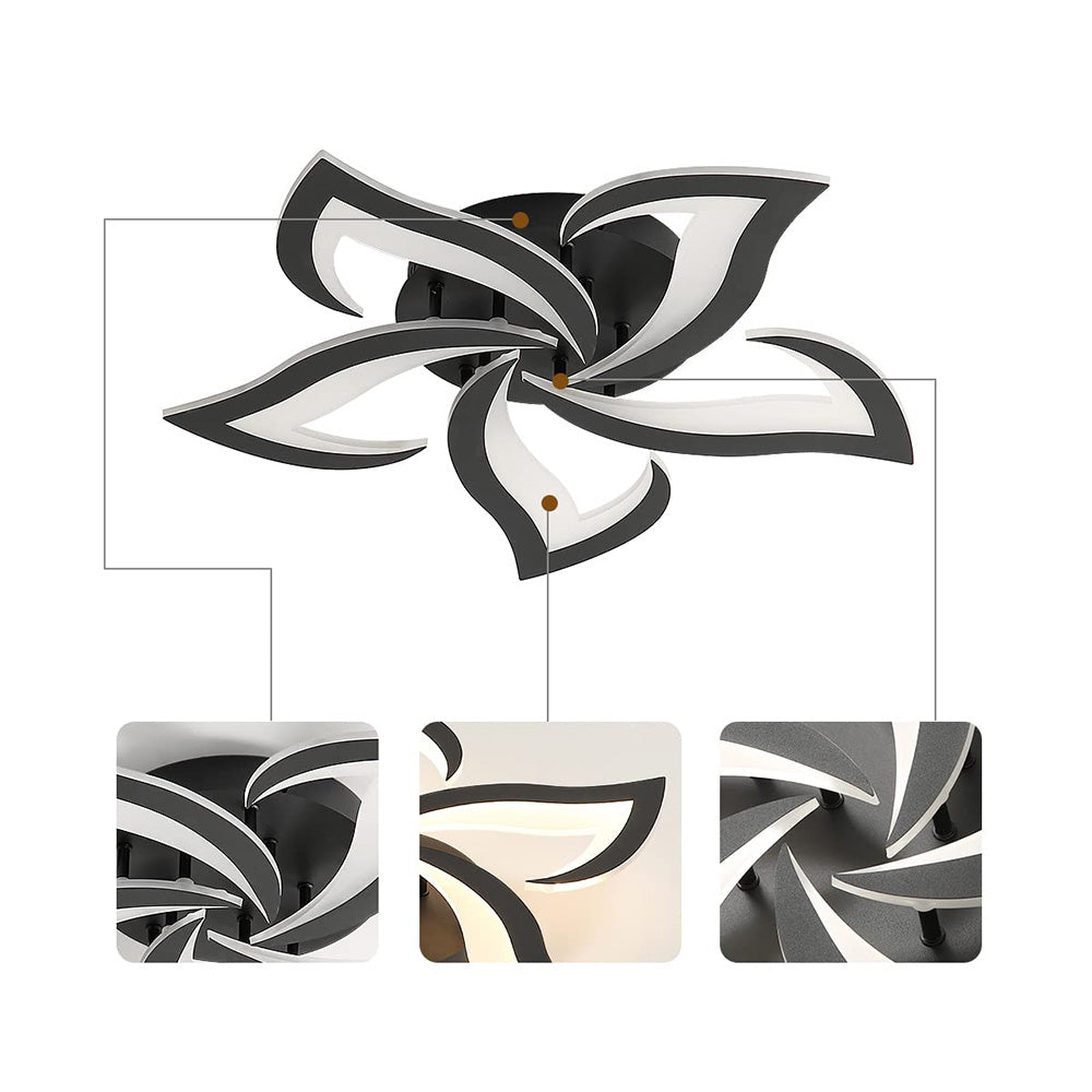 Ceiling Light Iron LED in Modern Flower Shape | Florine