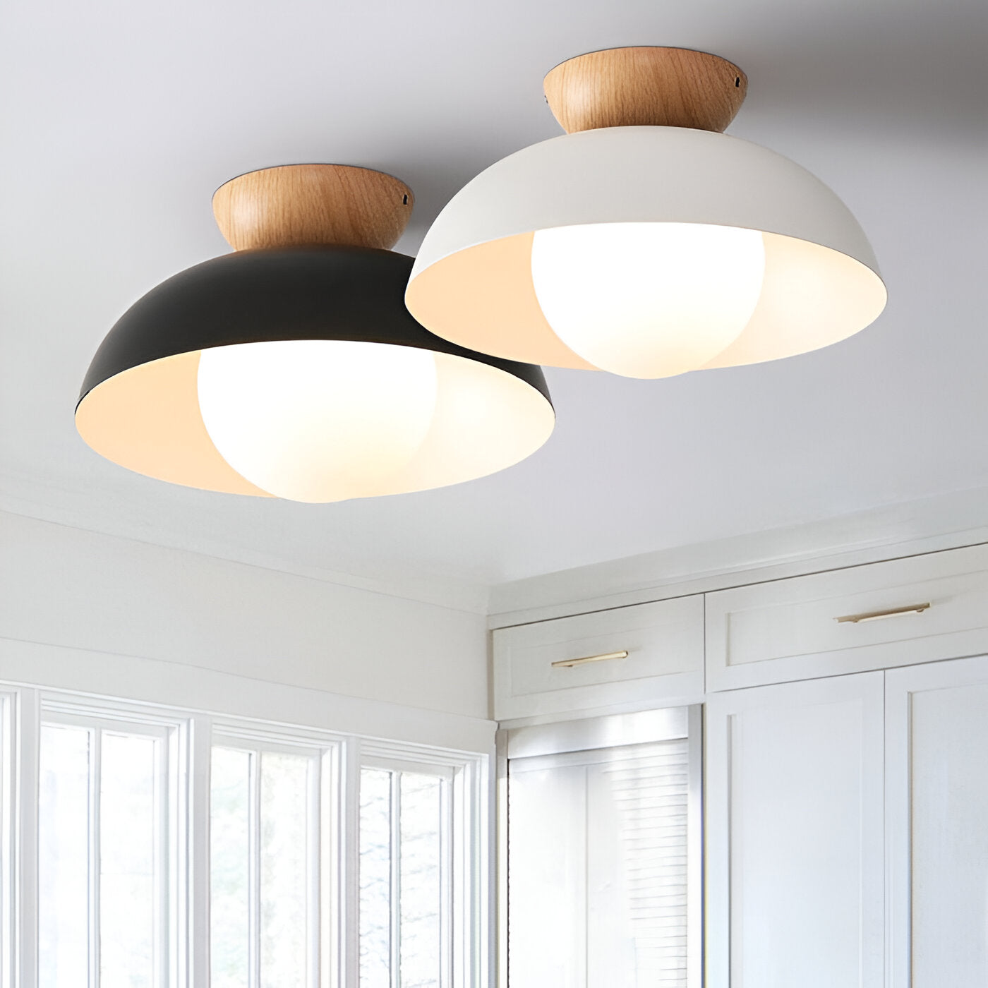 Ceiling Light Iron Shade Nordic Minimalist Design | Norvya
