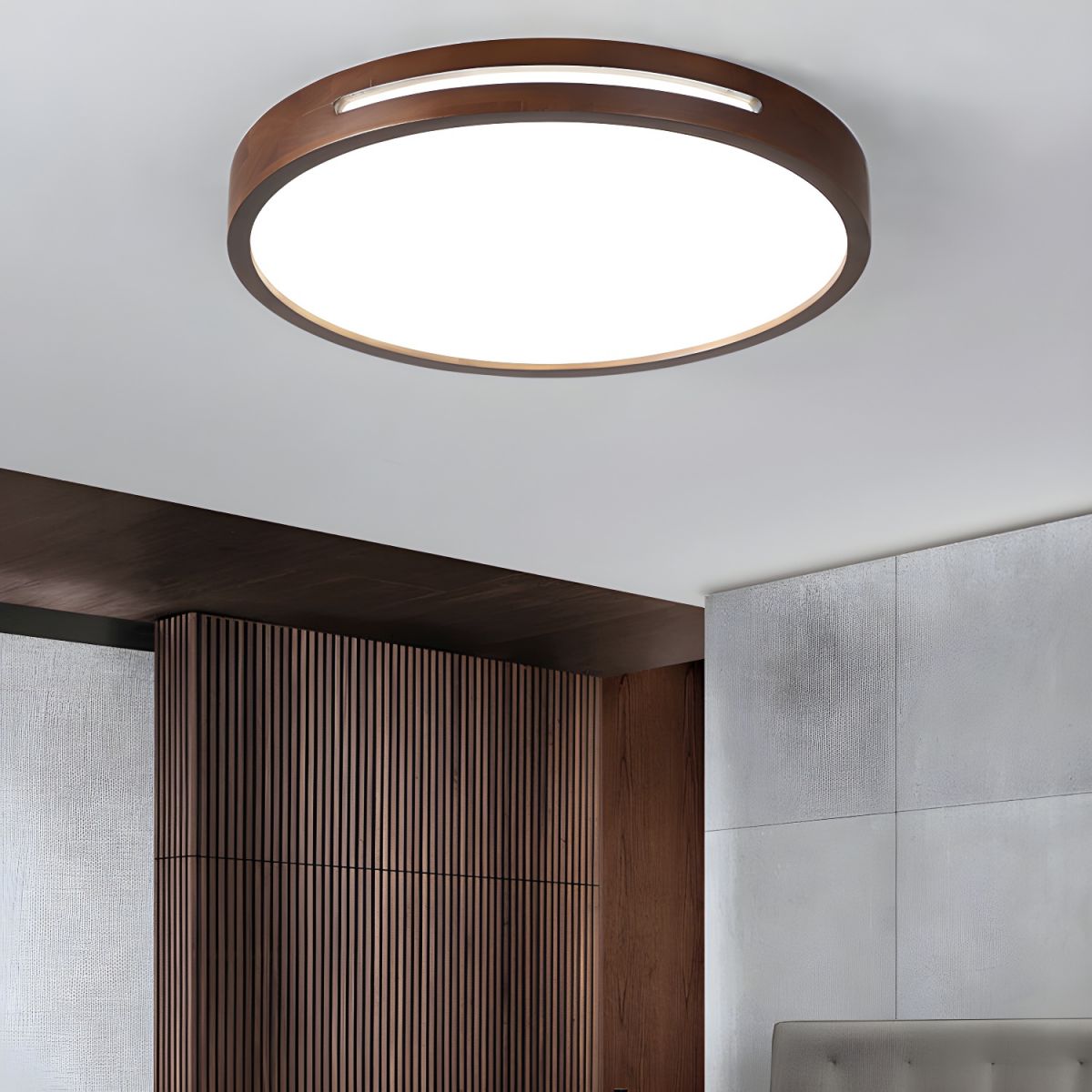 Ceiling Light Japanese Wood LED Flush Mount | Taniro
