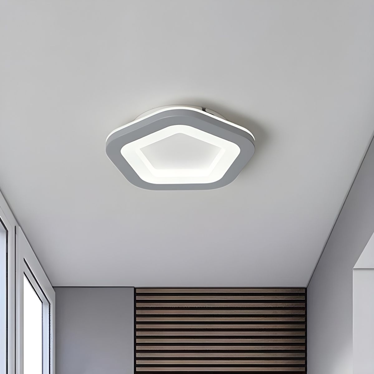 Ceiling Light LED Flush Mount Nordic Acrylic Shade | Pentiro