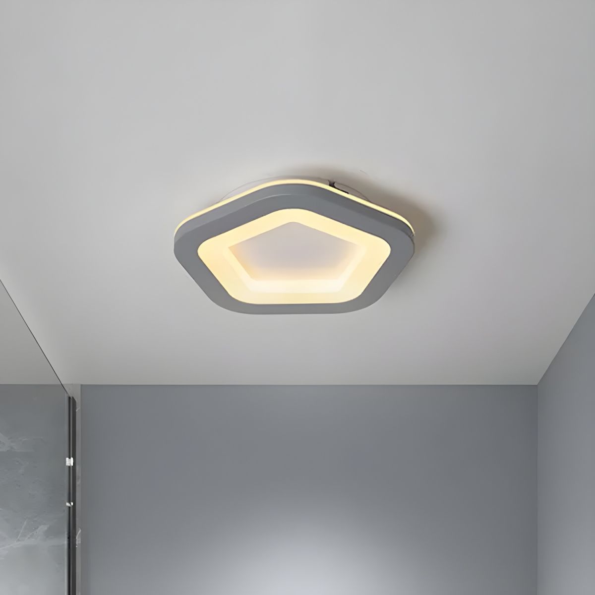 Ceiling Light LED Flush Mount Nordic Acrylic Shade | Pentiro