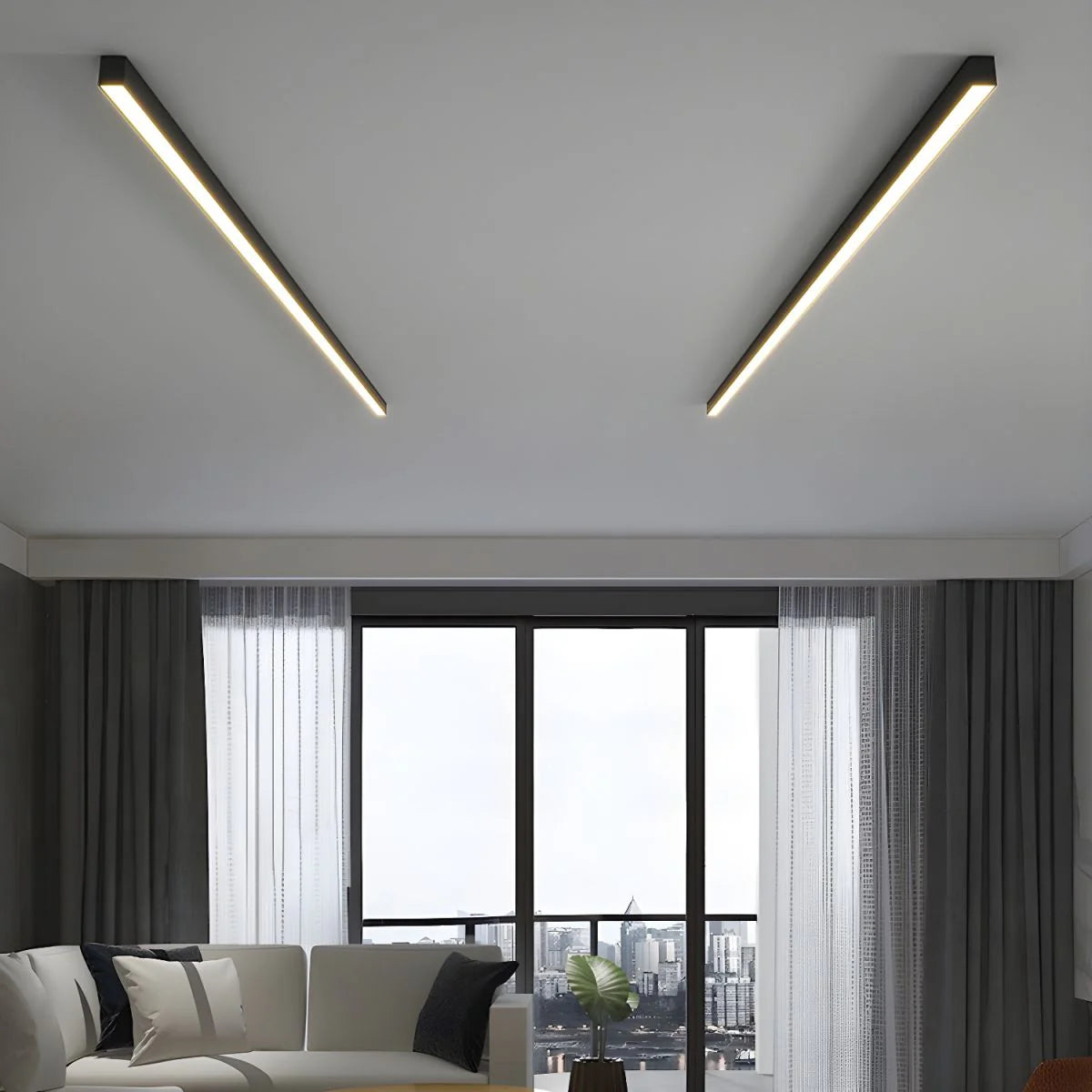 Ceiling Light LED Linear Minimal Design Modern Style | Alurex