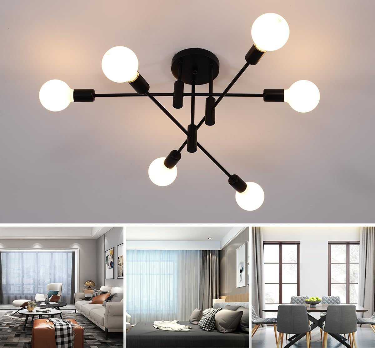 Ceiling Light Metal Frame in Nordic Style | Norvilo
