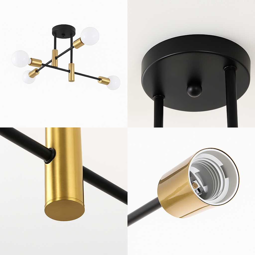 Ceiling Light Metal Frame in Nordic Style | Norvilo
