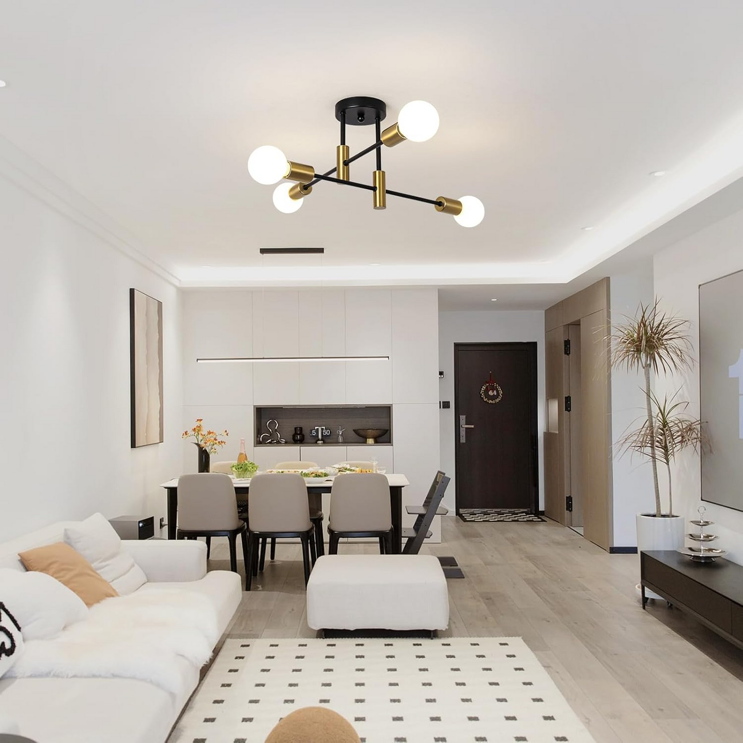 Ceiling Light Metal Frame in Nordic Style | Norvilo