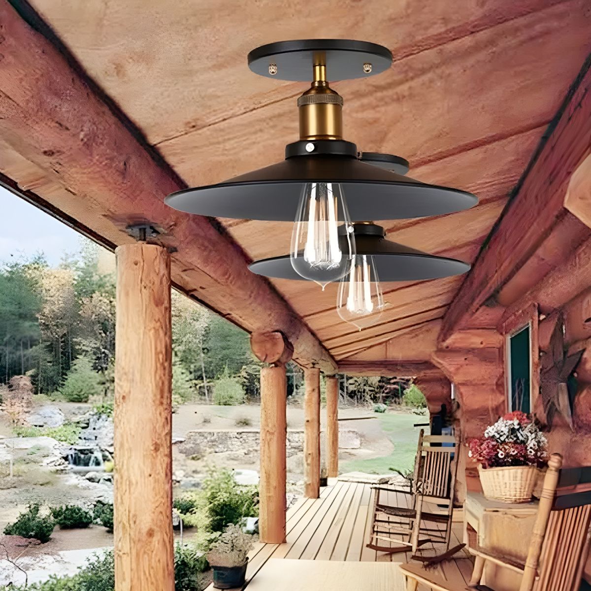 Ceiling Light Metal Retro Industrial Style | Roventa
