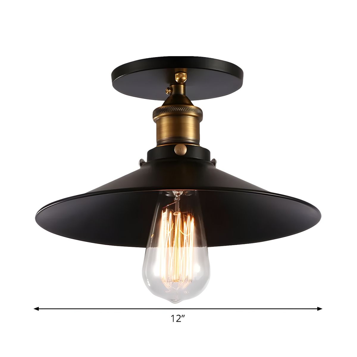 Ceiling Light Metal Retro Industrial Style | Roventa