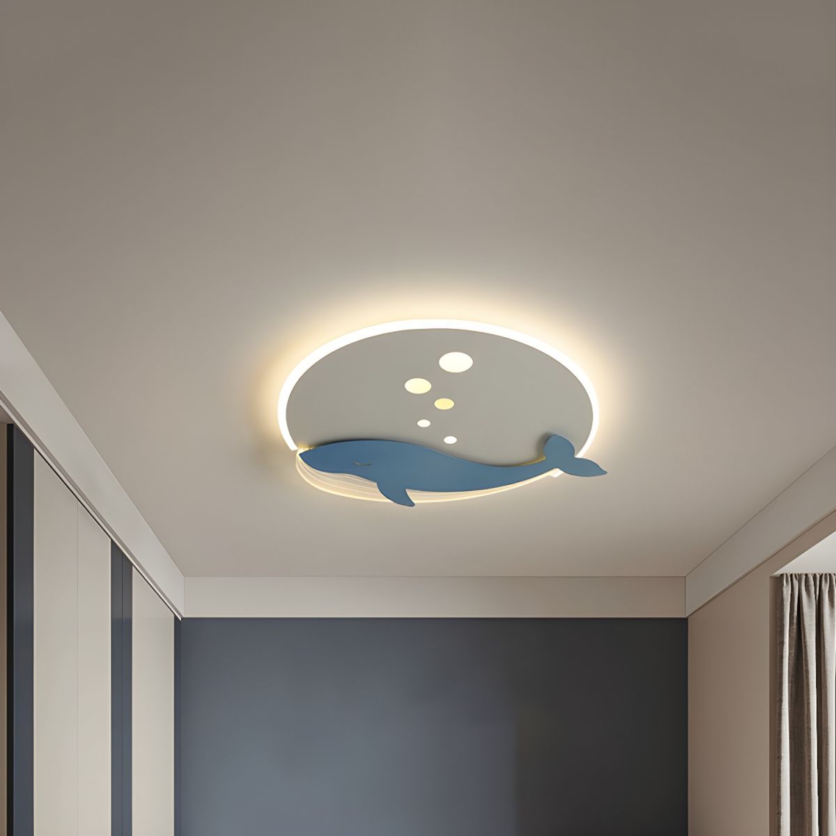 Ceiling Light Metal Round Scandinavian Kids Style | Belano