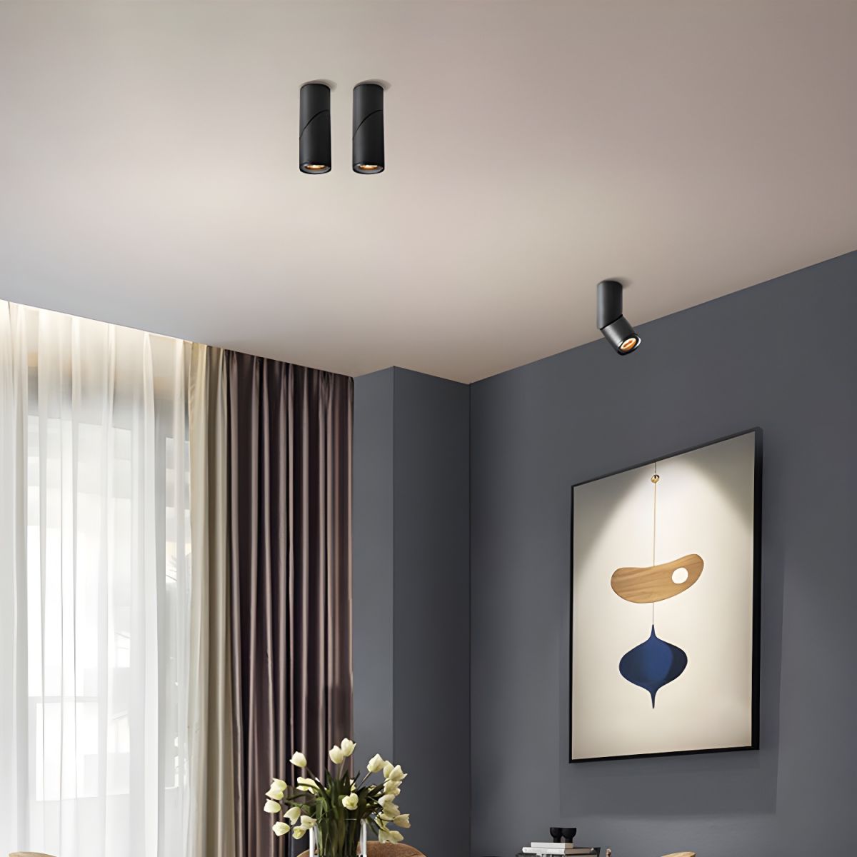 Ceiling Light Nordic Aluminum Cylinder Flush Mount | Alvoro