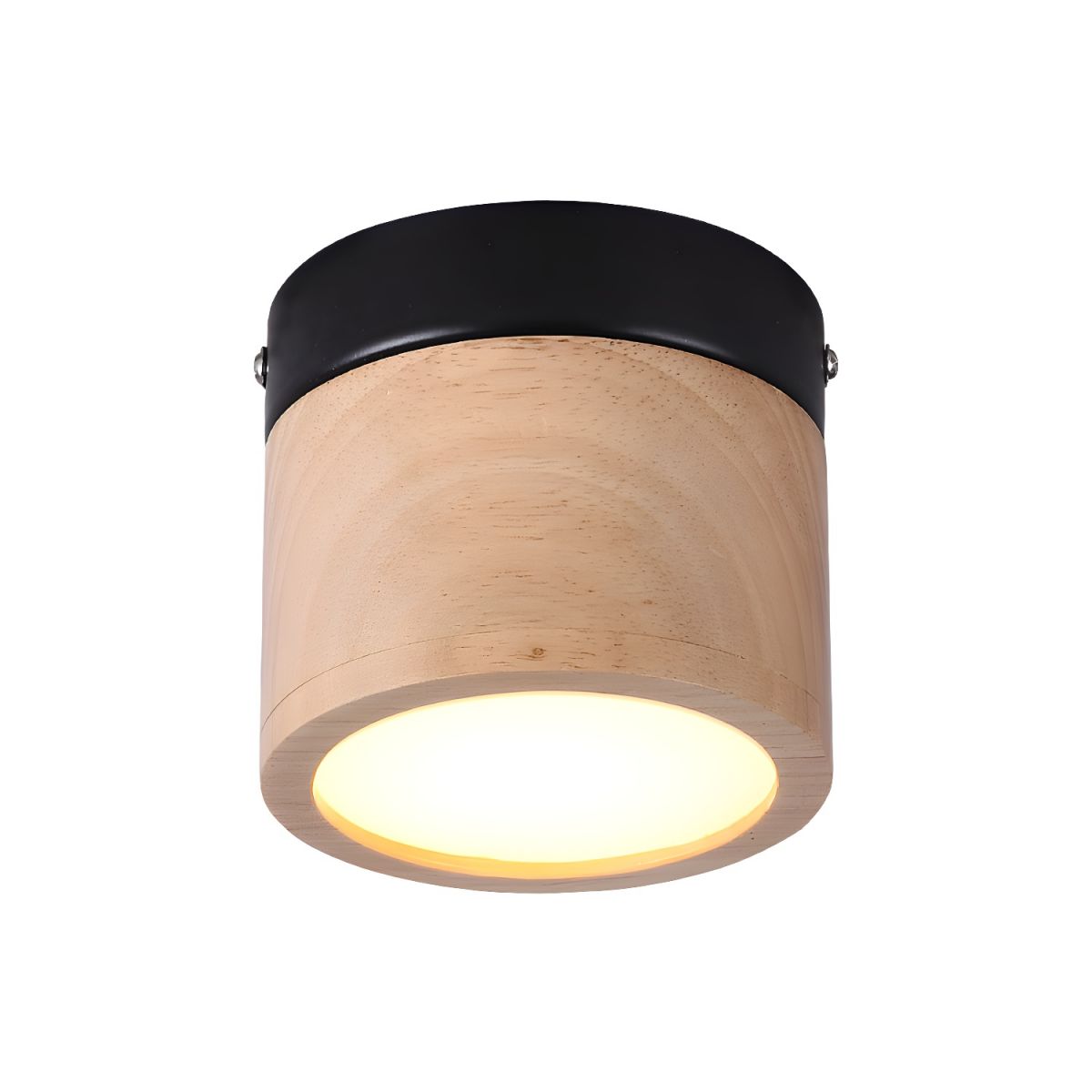 Ceiling Light Nordic Wood Shade Flush Mount | Orrana