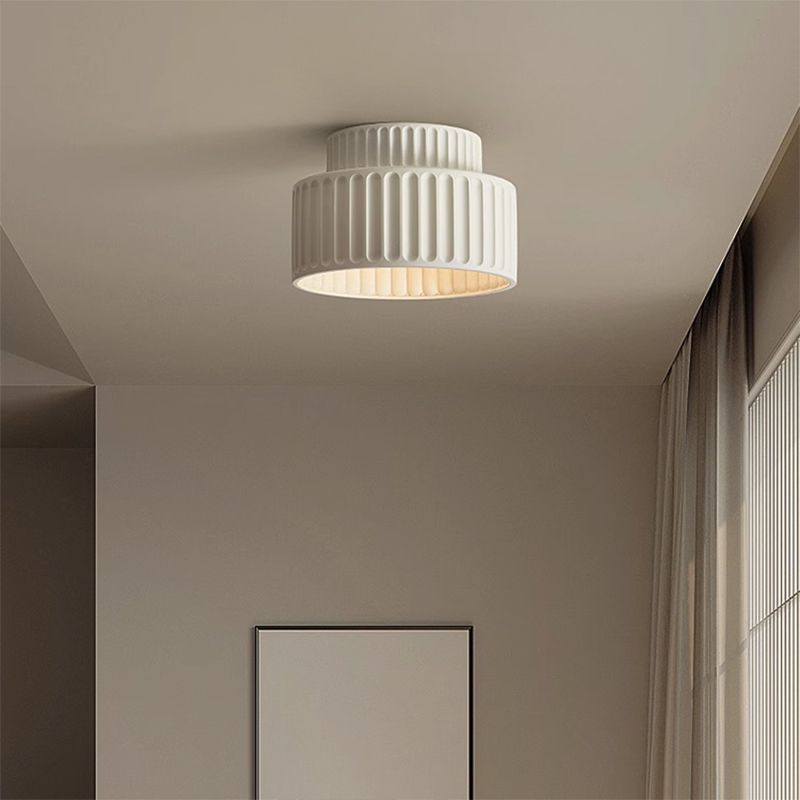 Ceiling Light Resin Cylinder Nordic Style Flush Mount | Zorvia
