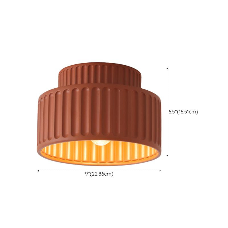Ceiling Light Resin Cylinder Nordic Style Flush Mount | Zorvia