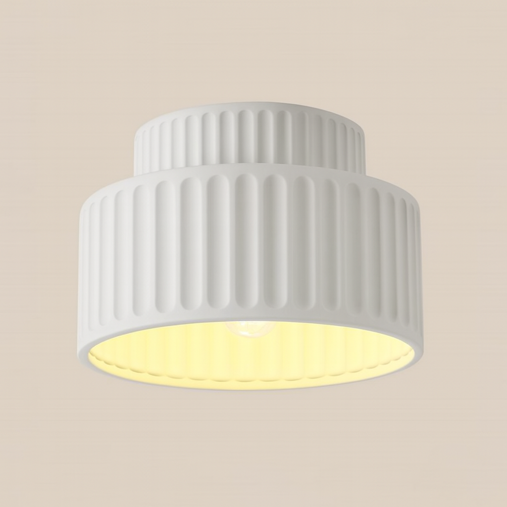 Ceiling Light Resin Cylinder Nordic Style Flush Mount | Zorvia