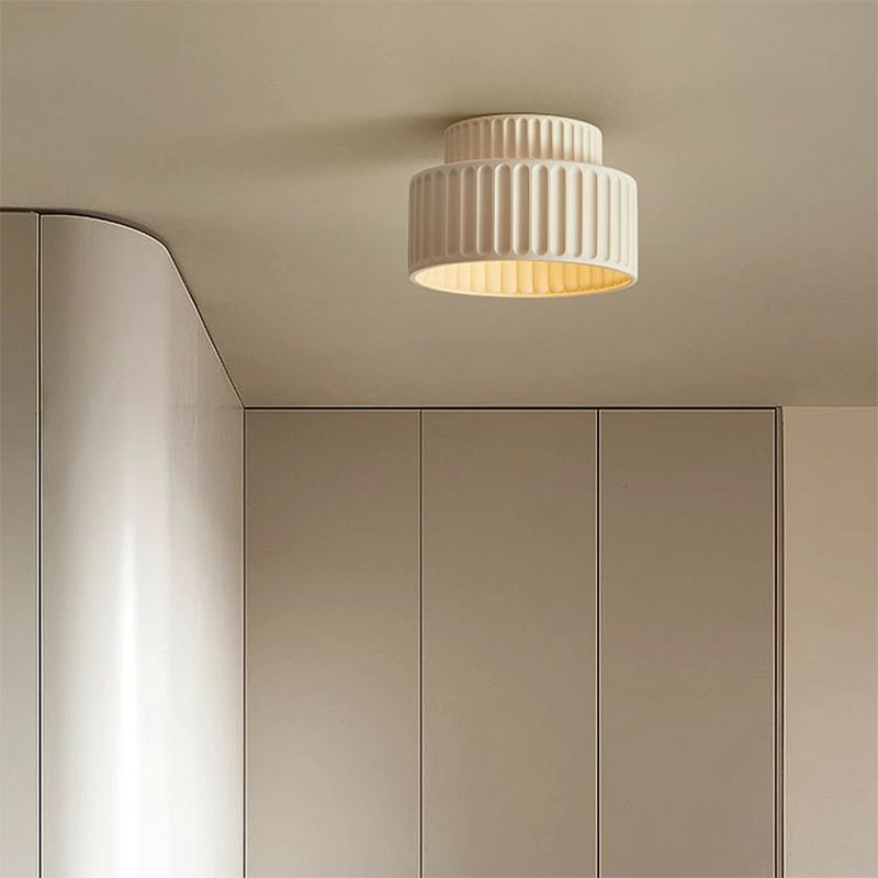 Ceiling Light Resin Cylinder Nordic Style Flush Mount | Zorvia