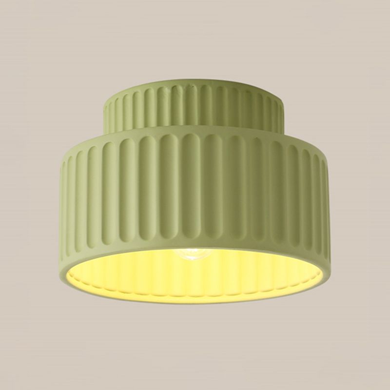 Ceiling Light Resin Cylinder Nordic Style Flush Mount | Zorvia