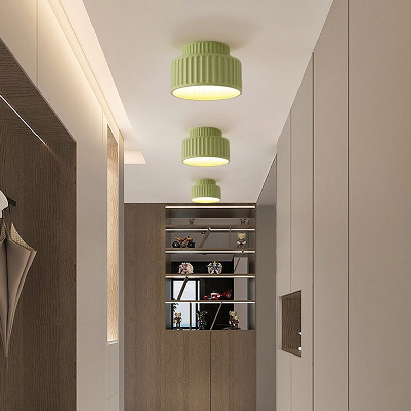 Ceiling Light Resin Cylinder Nordic Style Flush Mount | Zorvia