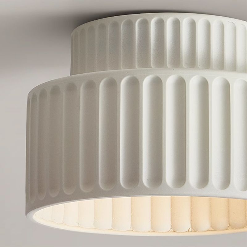 Ceiling Light Resin Cylinder Nordic Style Flush Mount | Zorvia