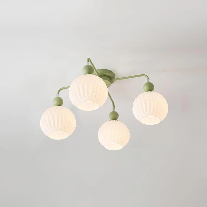 Ceiling Light Ribbed Glass Modern Interior | Renova