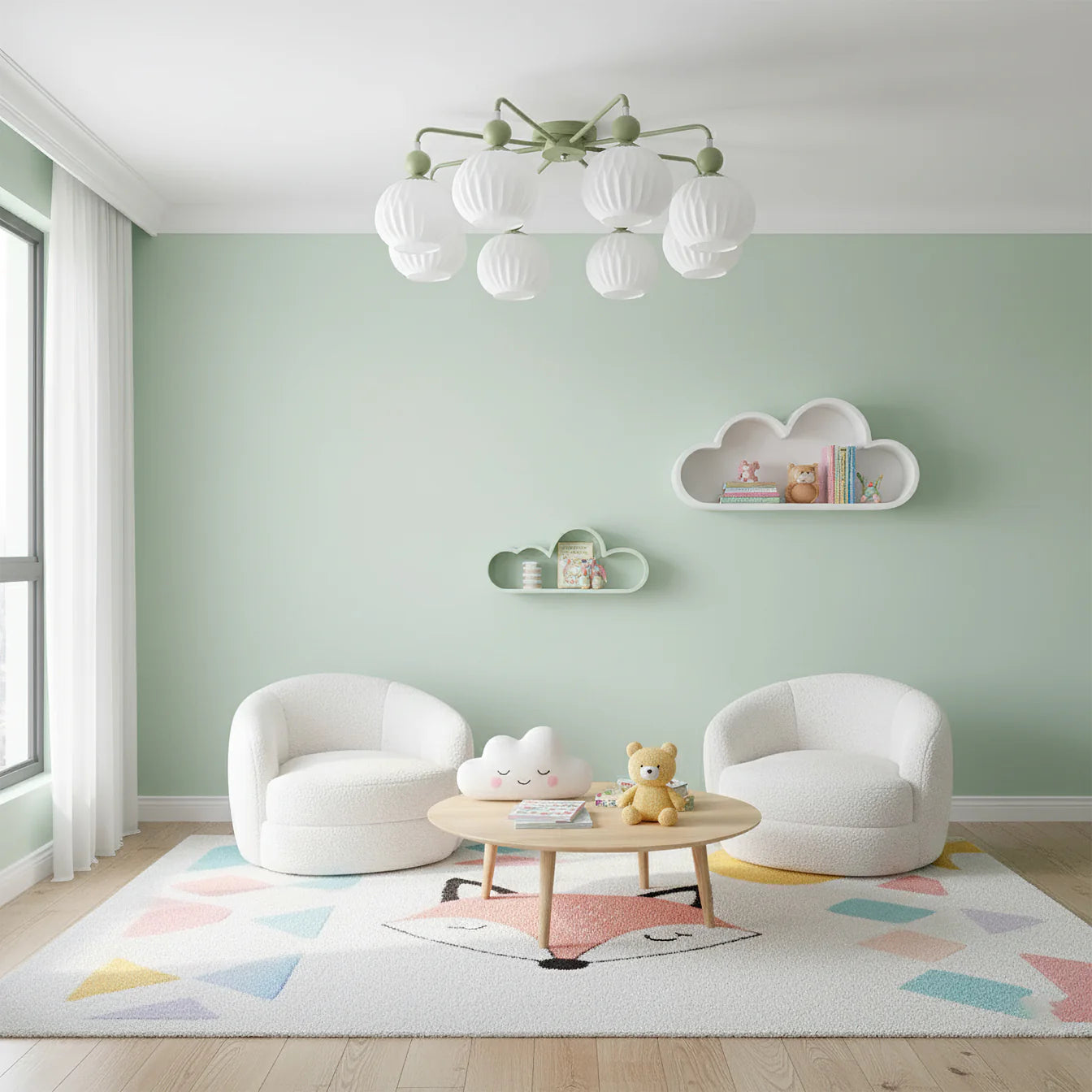 Ceiling Light Ribbed Glass Modern Interior | Renova