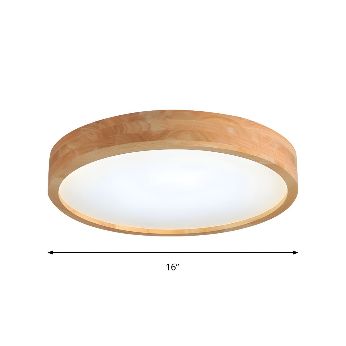 Ceiling Light Round Wood LED Flush Mount Nordic Style | Zanira