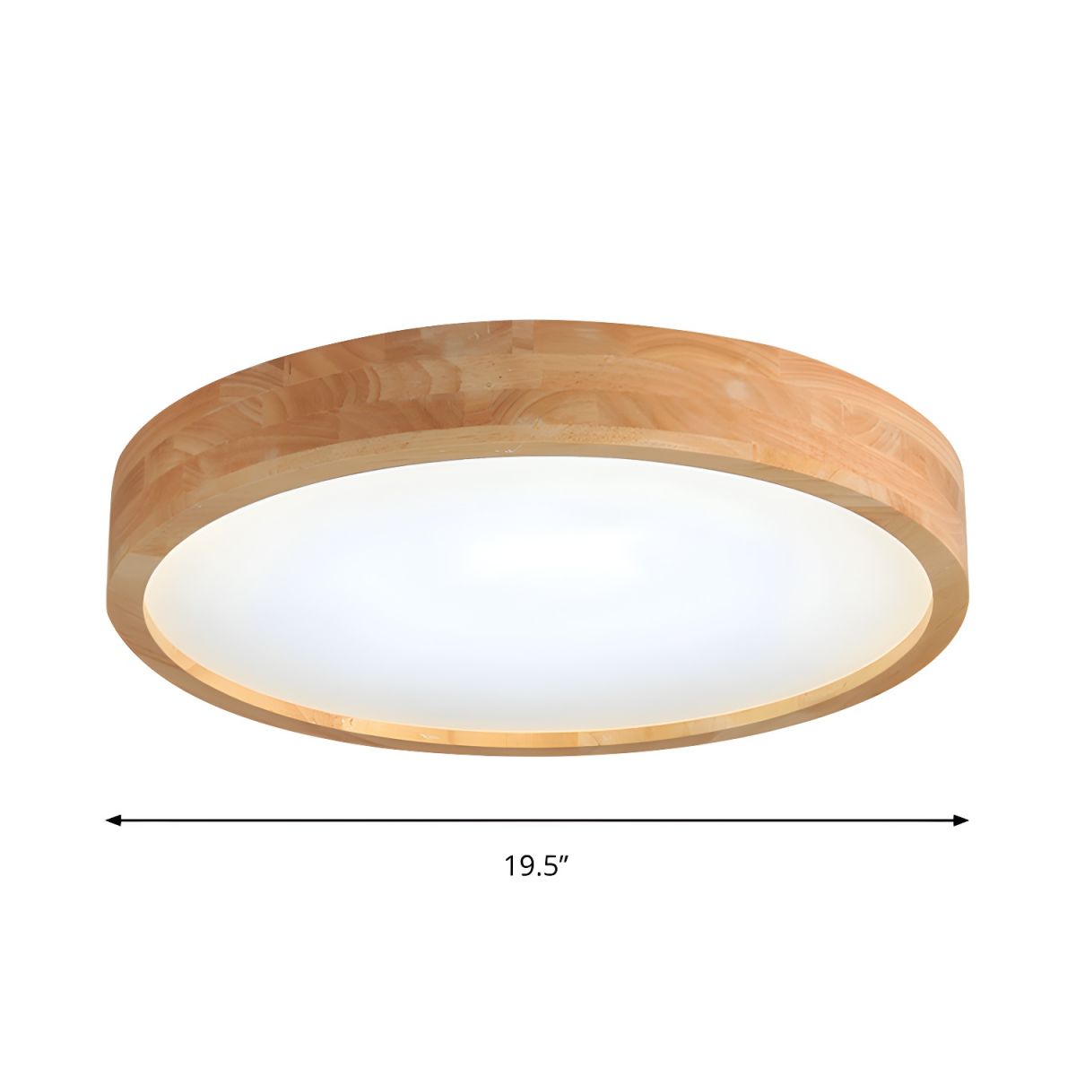 Ceiling Light Round Wood LED Flush Mount Nordic Style | Zanira