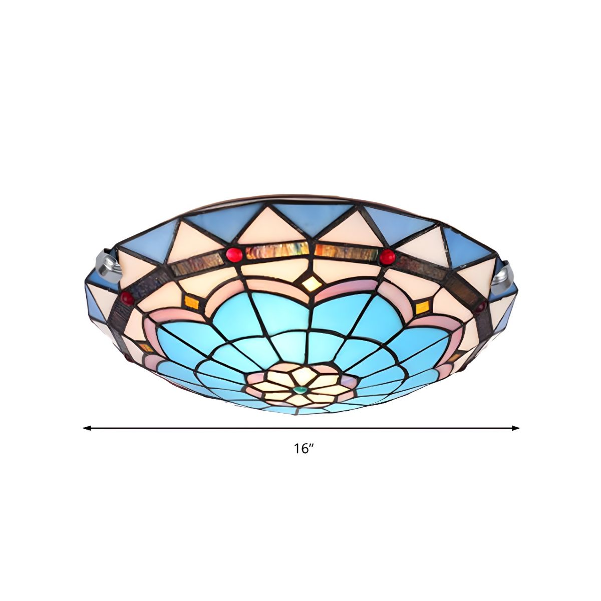 Ceiling Light Stained Glass Tiffany Flush Mount | Barovio