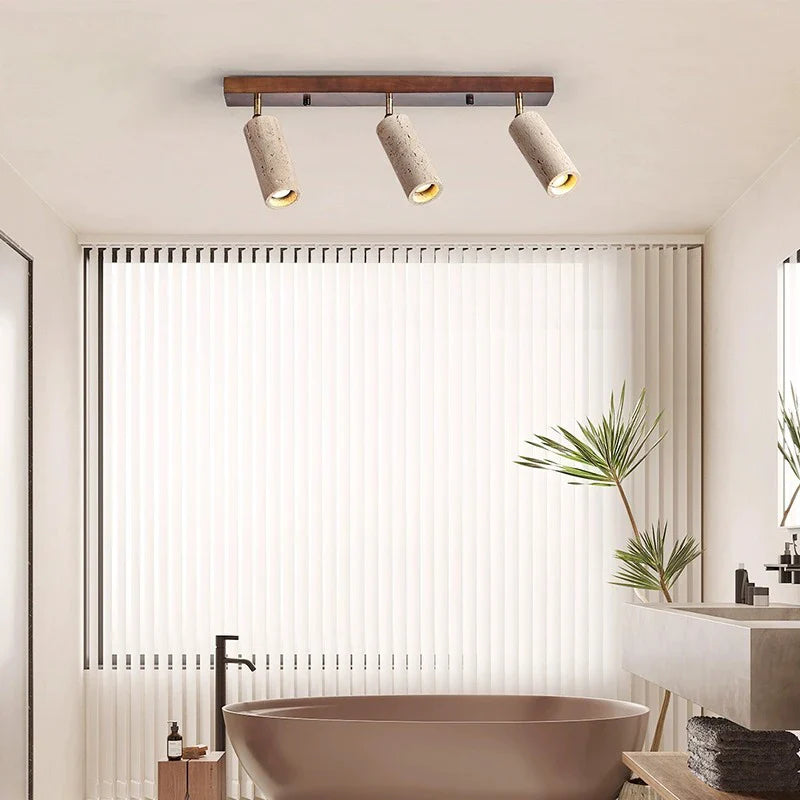 Ceiling Light Travertine Finish with Modern Design | Fenric