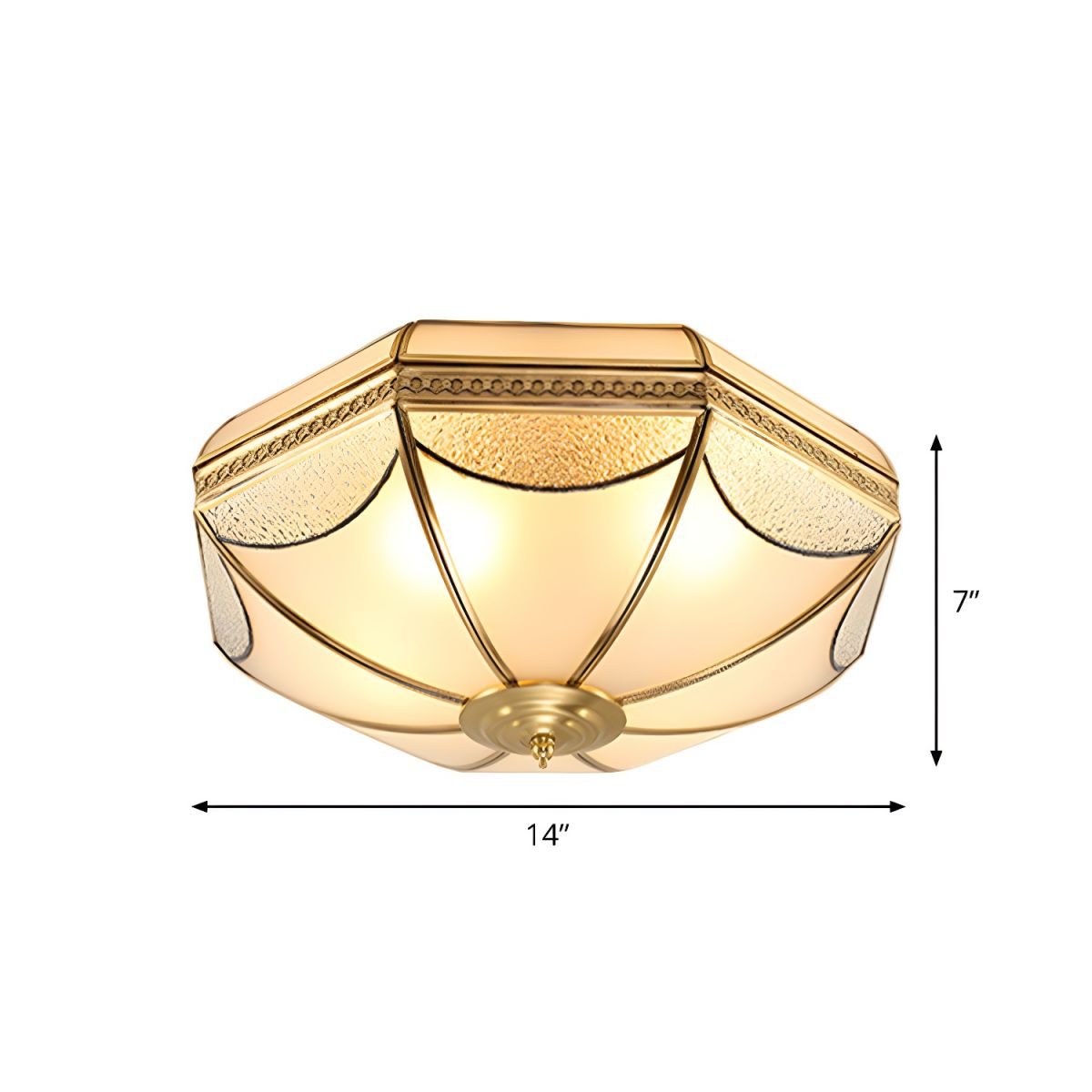 Ceiling Light Vintage Colonial Style Flush Mount Glass | Solmere