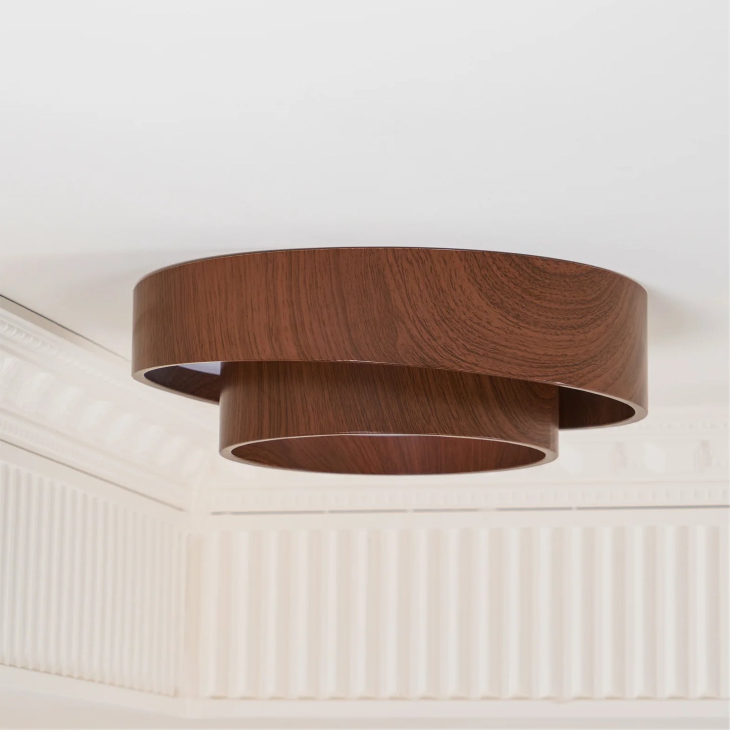 Ceiling Light Walnut Finish in Modern Style | Vaakori
