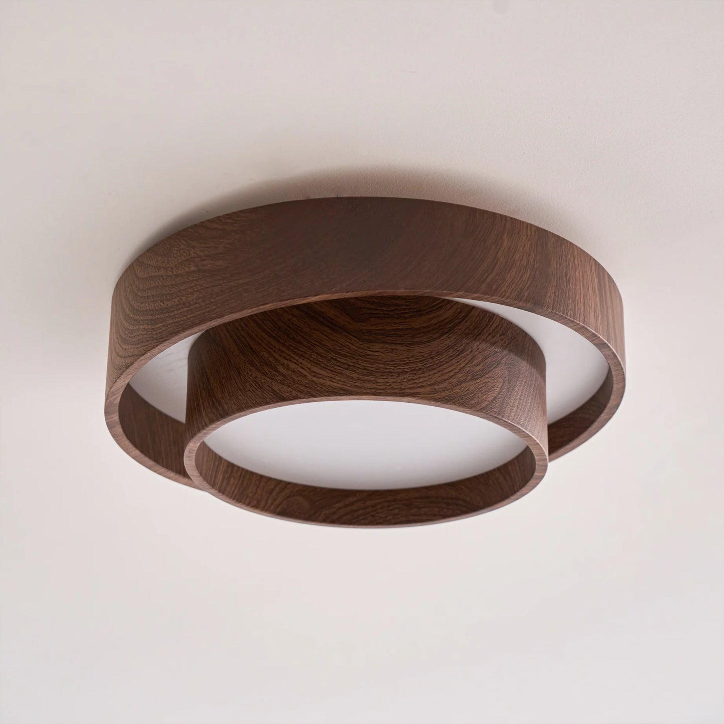 Ceiling Light Walnut Finish in Modern Style | Vaakori