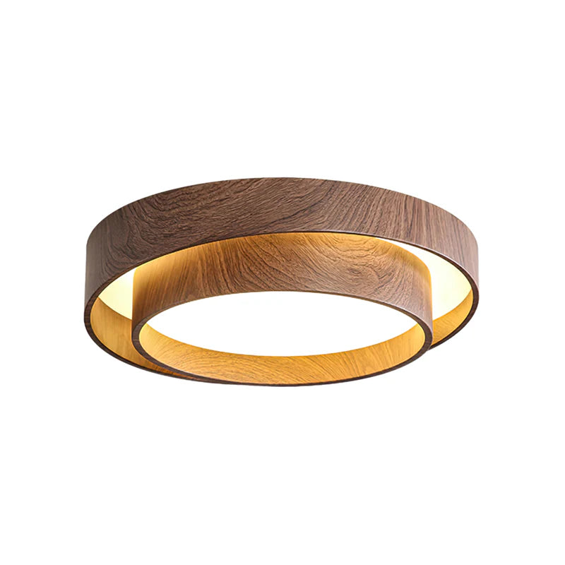 Ceiling Light Walnut Finish in Modern Style | Vaakori
