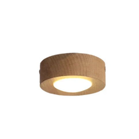 Ceiling Light Walnut Wood with LED Spotlight | Miloro