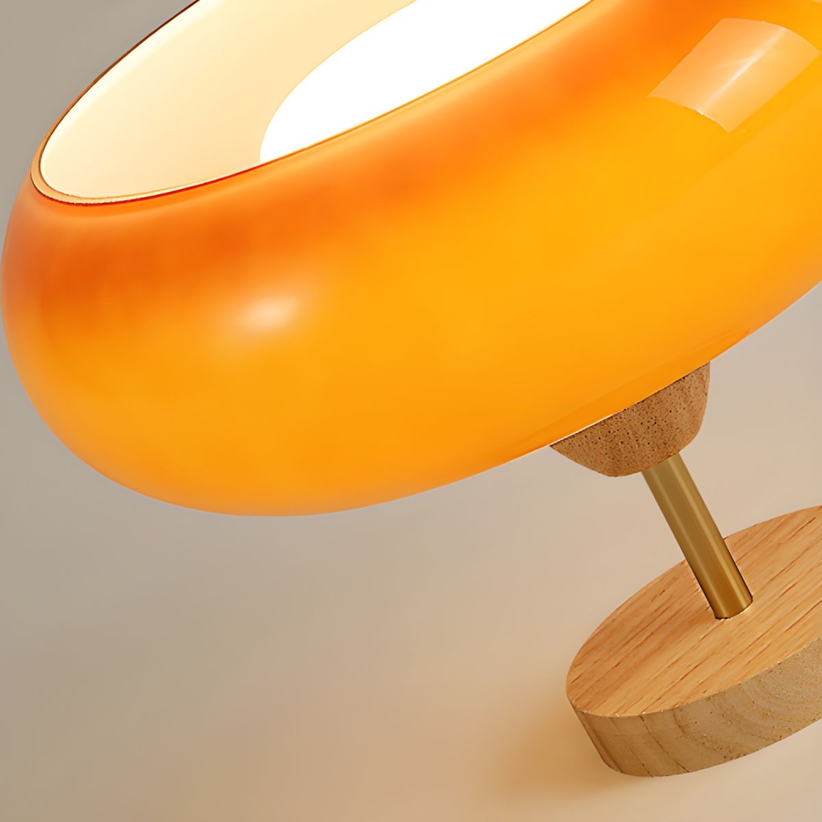 Ceiling Light Wood Glass Drum Vintage Style | Alvora