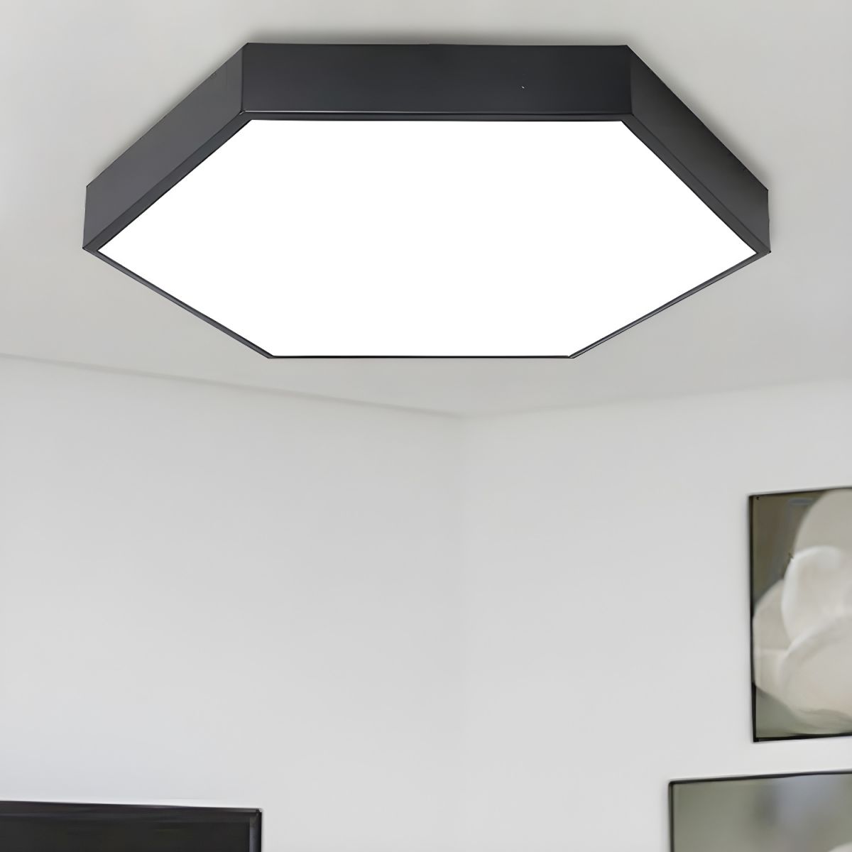 Ceiling Light with Acrylic Hexagon Shade Modern Kids | Elaris