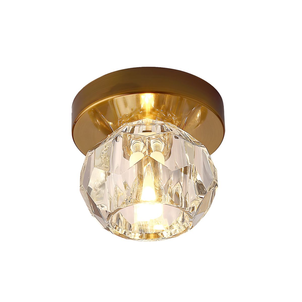 Ceiling Light with Crystal Globe Modern Flush Mount | Avolair
