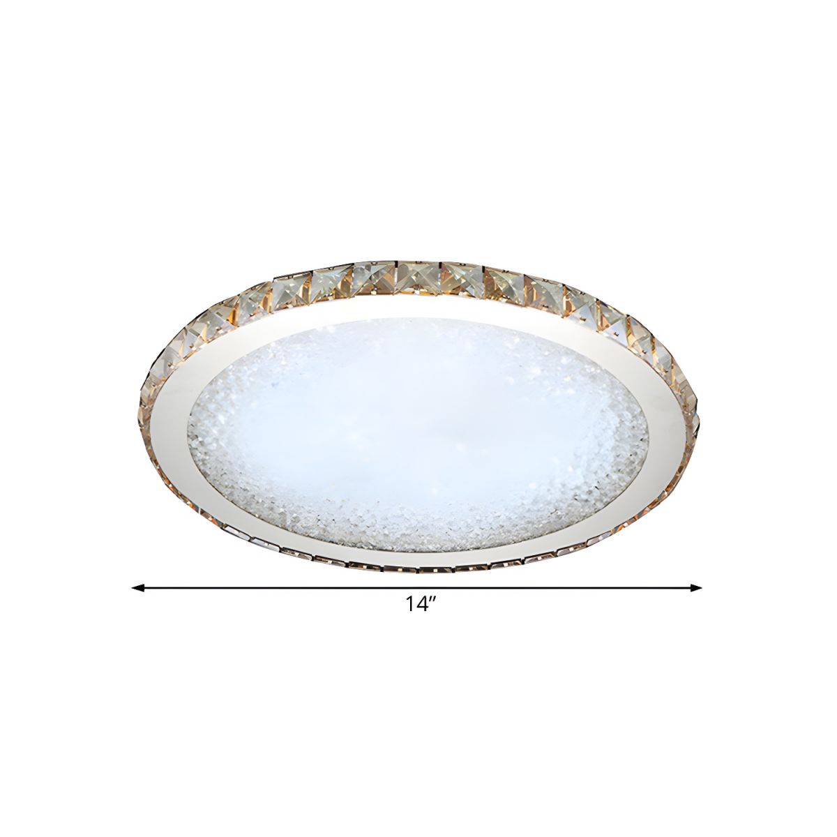 Ceiling Light with Crystal LED Modern Flush Mount | Crivona
