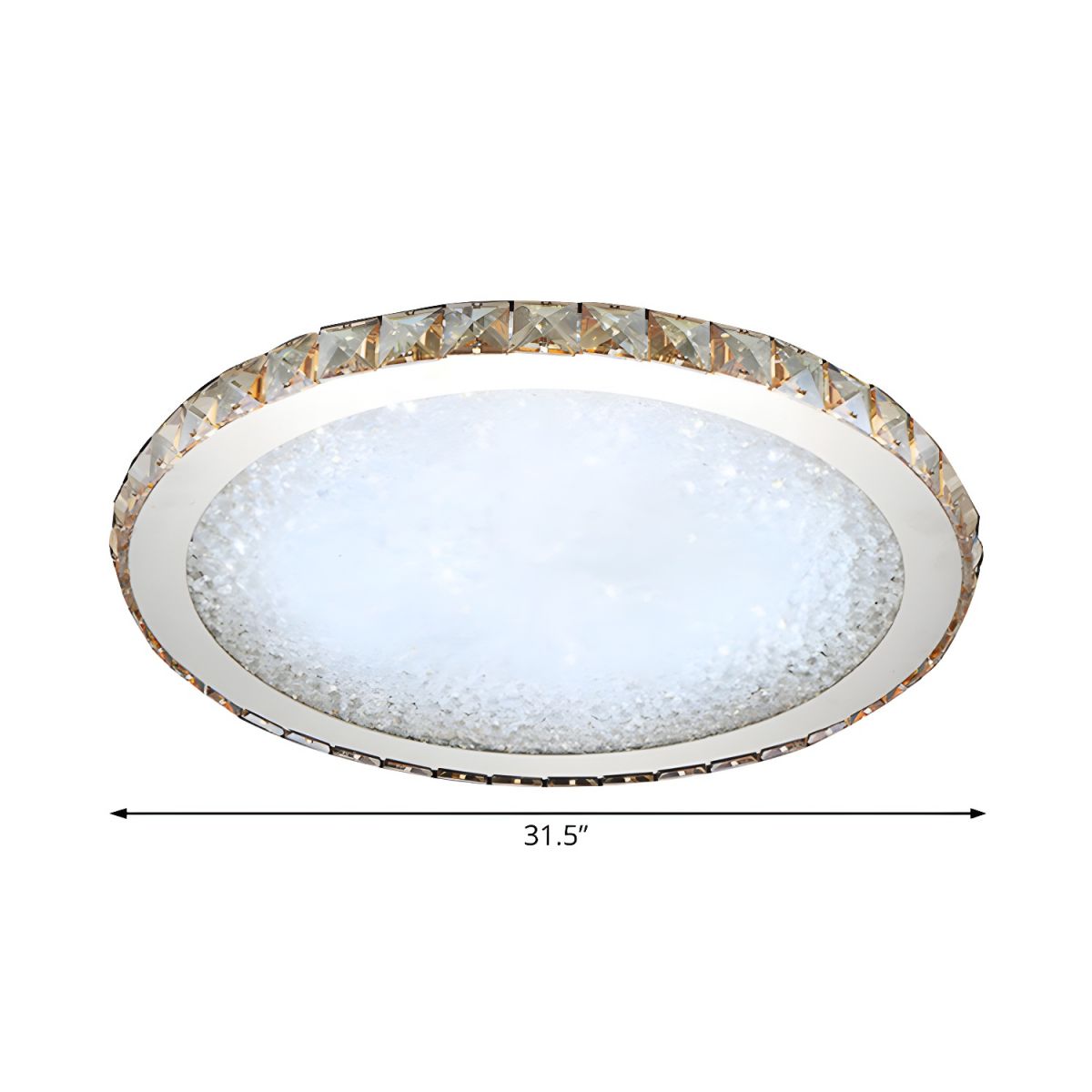 Ceiling Light with Crystal LED Modern Flush Mount | Crivona