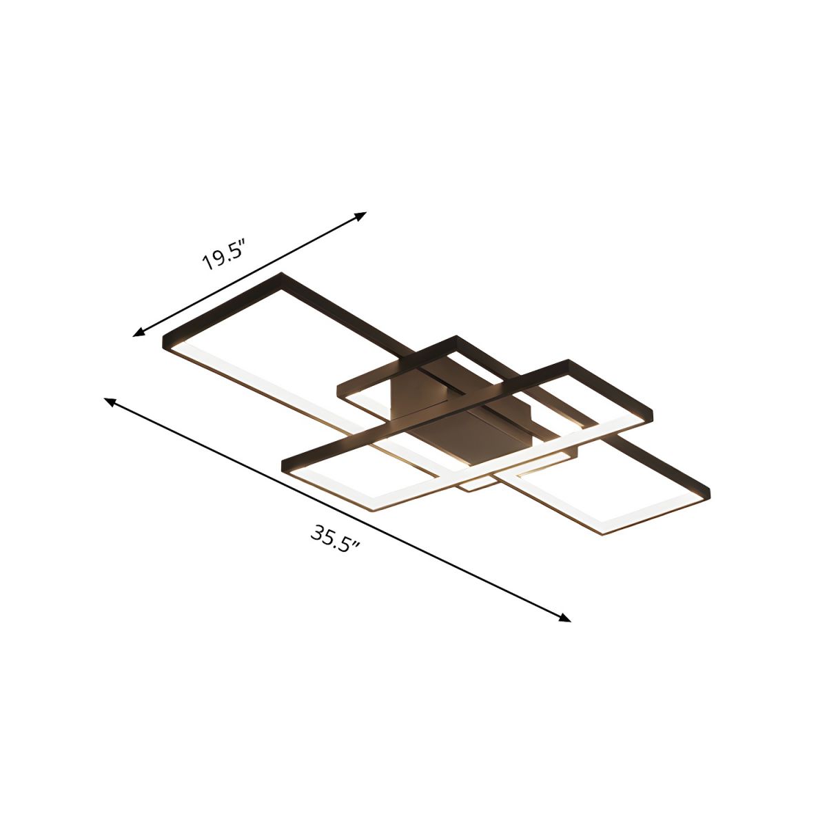 Ceiling Light with LED Acrylic Modern Semi Flush | Rivaro