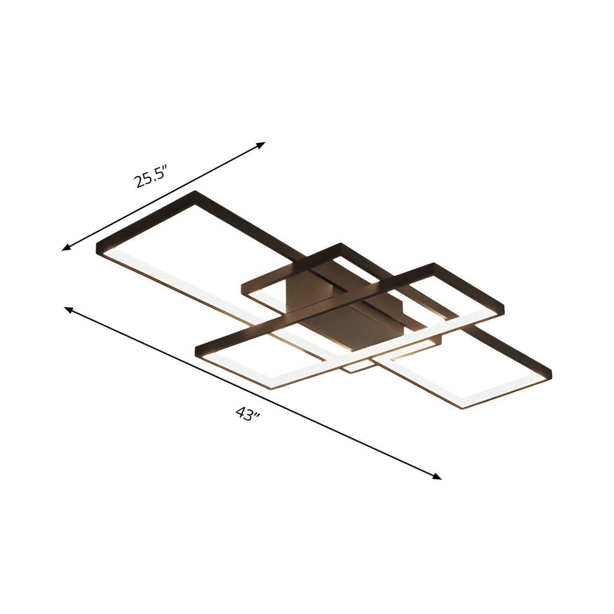 Ceiling Light with LED Acrylic Modern Semi Flush | Rivaro