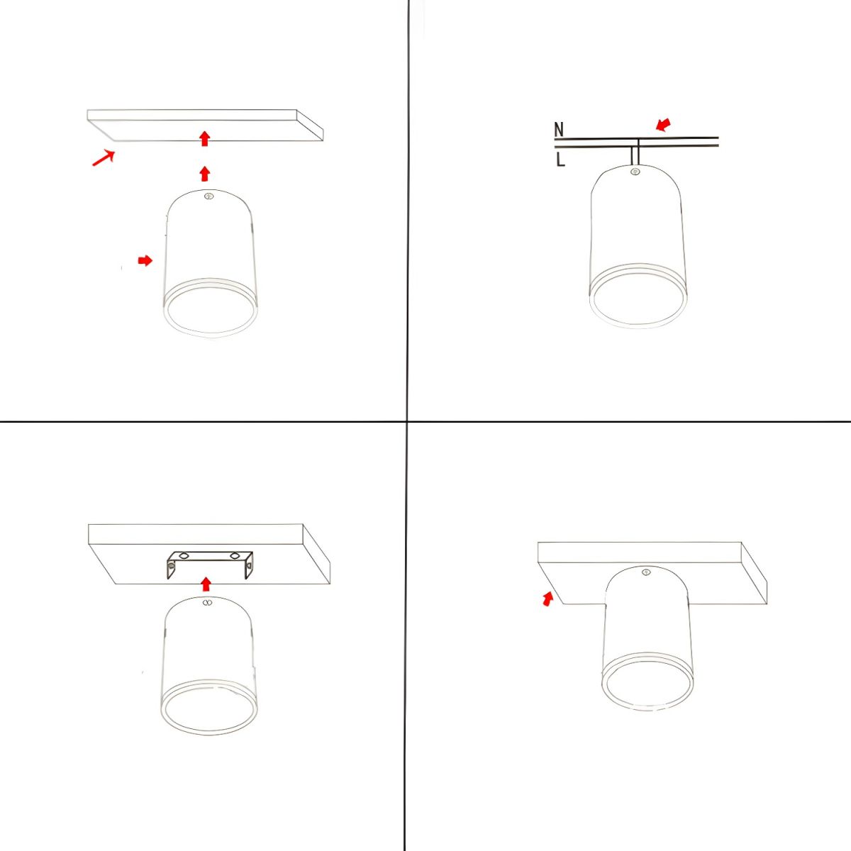 Ceiling Light with LED Cylinder Modern Style | Alurim