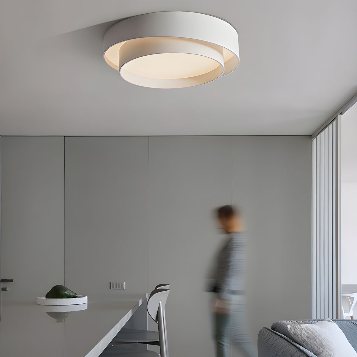 Ceiling Light with LED Metal Round Nordic Style | Rovira
