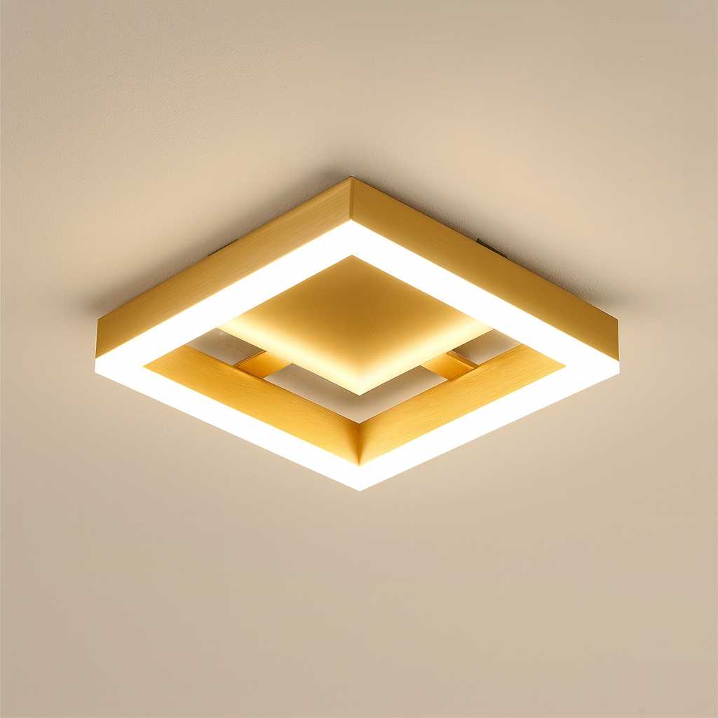 Ceiling Light with LED Modern Golden Metal | Morvia