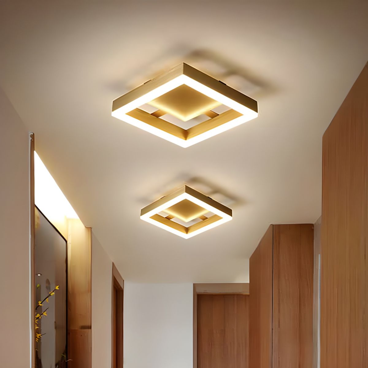 Ceiling Light with LED Modern Golden Metal | Morvia