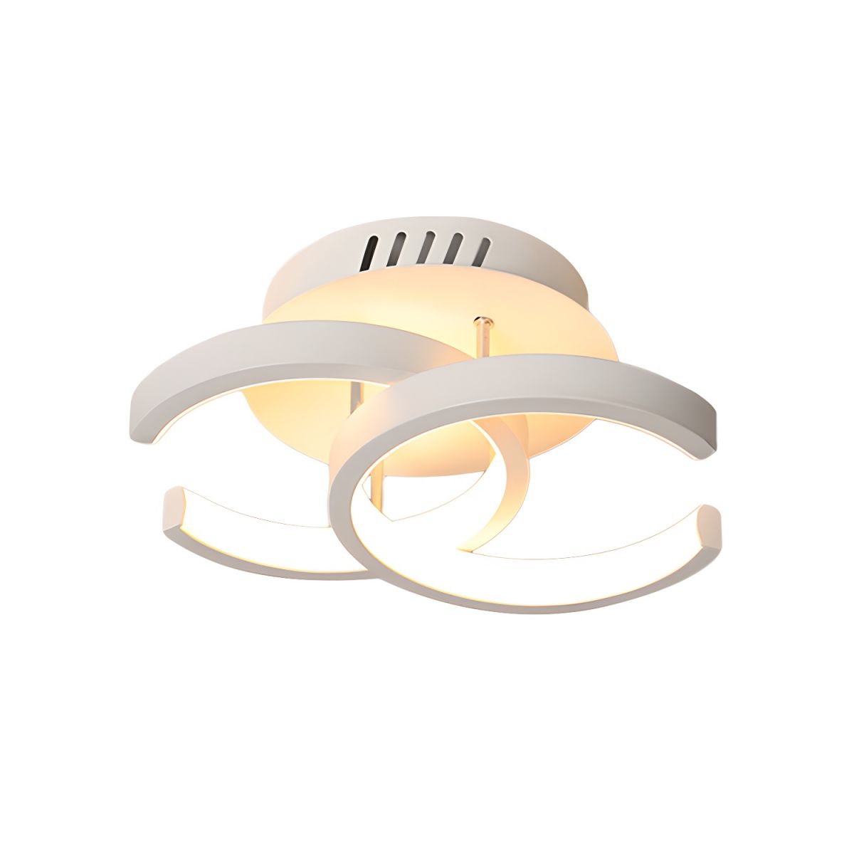 Ceiling Light with LED Moon Shape Modern Black White | Zeymir