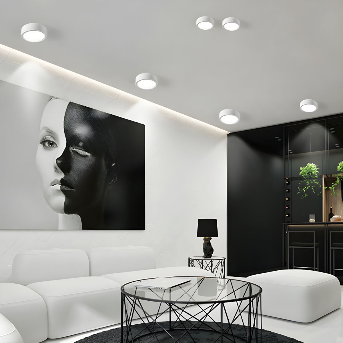 Ceiling Light with LED Nordic Cylinder Flush Mount | Noviri