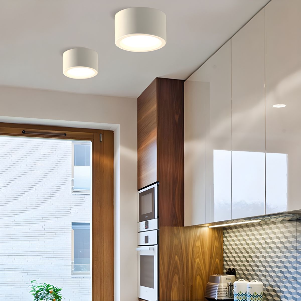 Ceiling Light with LED Nordic Cylinder Flush Mount | Noviri