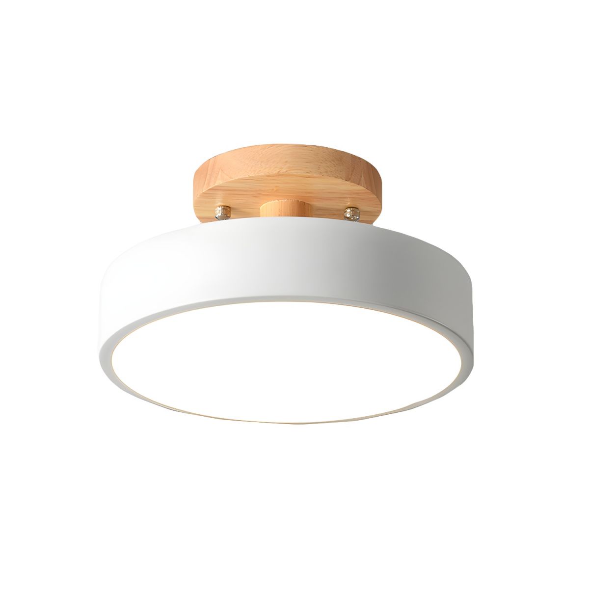 Ceiling Light with LED Nordic Style Wood Canopy | Norvyn